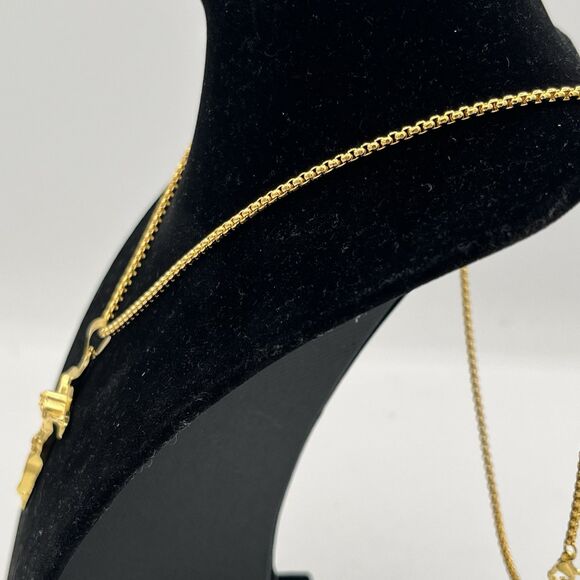 GOLD Tone  INRI CRUCIFIX Cross on 24” Palma CHAIN Christian Jesus Catholic - Picture 2 of 7